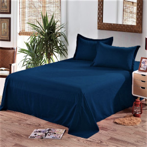 Долен чаршаф памучен едноцветен –  ТЪМНО СИНЬО Долен чаршаф памучен едноцветен –  ТЪМНО СИНЬО